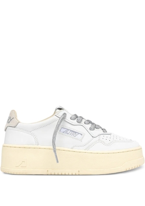 Autry Medalist platform leather sneakers - White
