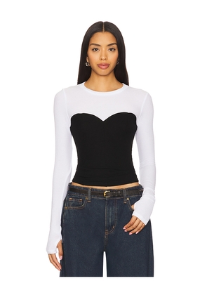 Michael Lauren Elysia Longe Sleeve Sweetheart Tee in Black. Size M. Also in XS.