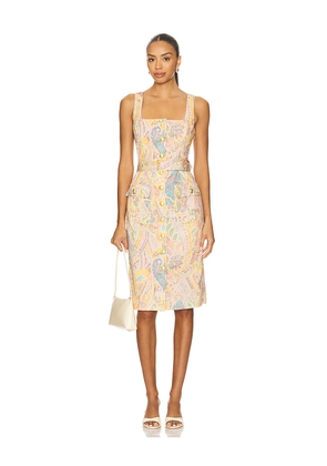 L'AGENCE Idy Button Front Tank Dress in Beige,Blush. Size 4. Also in 6.