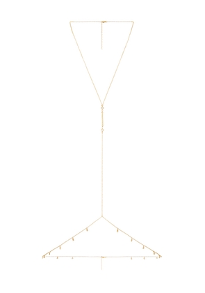 NAiiA Alexa Shaker Body Chain in Metallic Gold.