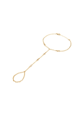 NAiiA Ariella Hand Chain in Metallic Gold.
