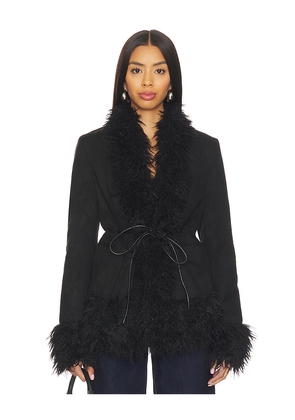 LIONESS Oui Oui Coat in Black. Size L. Also in M, S, XL, XS.