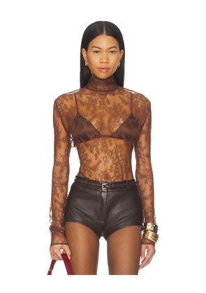 NBD x Emma Leger Norel Top in Brown. Size L. Also in M, S, XL, XS, XXS.