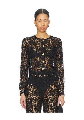 La Porte Coco Lace Cardigan in Black. Size L. Also in M, S, XL, XS.