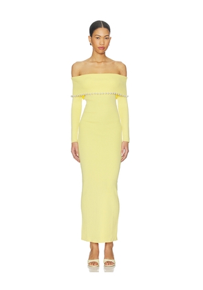 La Porte Anya Foldover Dress in Yellow. Size L. Also in M, S, XL, XS.