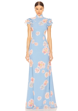 SAU LEE Sylvie Dress in Blue. Size 2. Also in 0, 4.