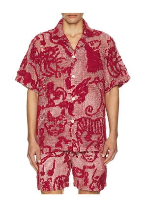 OAS Arcano Cuba Shirt in Red. Size L. Also in M, S, XL/1X.