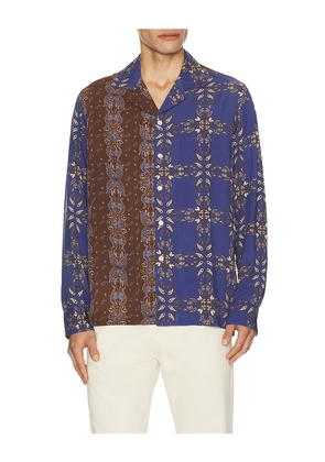 OAS Katla Brillo Shirt in Blue. Size L. Also in M, S, XL/1X.