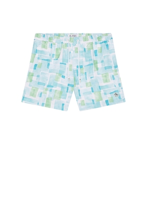 Original Penguin 7 Volley Swim Shorts in White. Size L. Also in M, S, XL/1X.