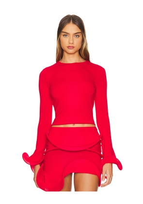 Sid Neigum Wave Sleeve Top in Red. Size XS. Also in S.