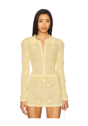Stone Cold Fox x REVOLVE Allayia Floral Cardigan in Yellow. Size L. Also in S.