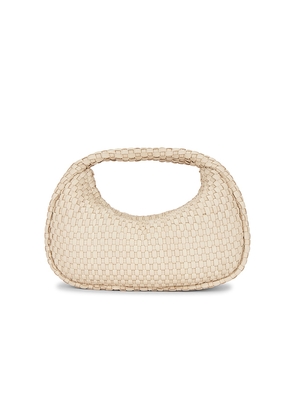 St. Agni Lattice Weave Mini Bon Bon Bag in Cream.