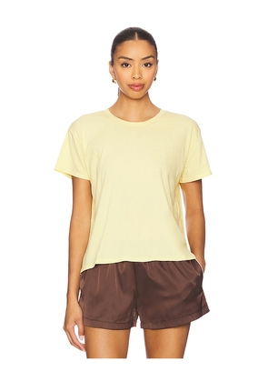 perfectwhitetee Cotton Short Sleeve Boxy Crew Tee in Yellow. Size S. Also in XS.