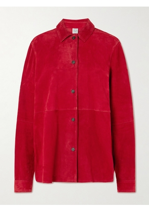 TOTEME - Suede Overshirt - Red - DK32,DK34,DK36,DK38,DK40