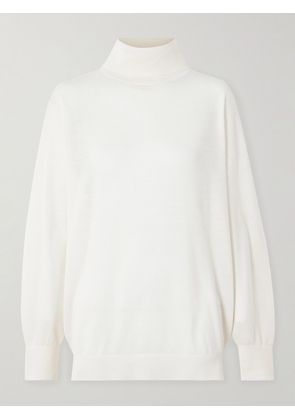 TOTEME - Merino Wool Turtleneck Sweater - Ecru - x small,small,medium,large,x large