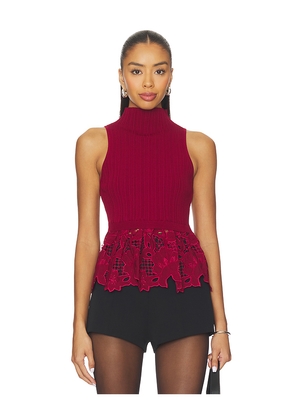SAYLOR Chantelle Top in Wine. Size M. Also in S, XS.