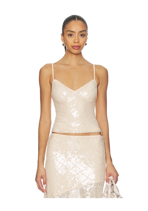Runaway The Label Eris Sequin Top in Neutral. Size L. Also in XL.