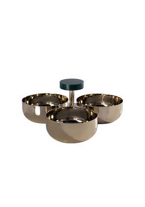 The Favorites Spiga Condiment Set in Metallic Gold.