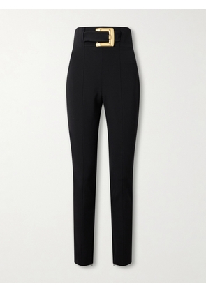 Balmain - Belted Stretch-ponte Skinny Pants - Black - FR 34,FR 36,FR 38,FR 40,FR 42