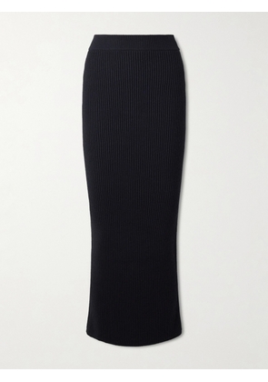 Balmain - Ribbed-knit Midi Skirt - Black - FR 34,FR 36,FR 38,FR 40,FR 42