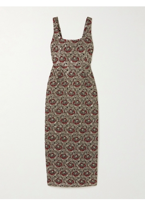 SIMKHAI - Ravenna Metallic Jacquard Midi Dress - Multi - US00,US0,US2,US4,US6,US8,US10,US12