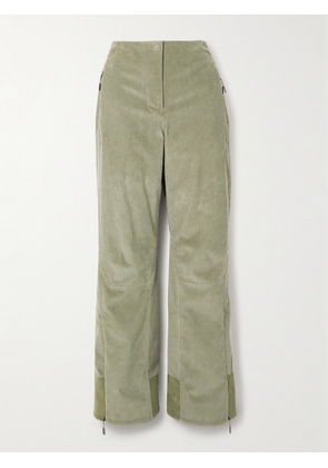SEASE - Akuna Padded Corduroy Straight-leg Ski Pants - Green - 01,2,3,4