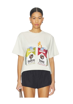 Remington Stone Cowboy Sticks Tee in Cream. Size L. Also in M, S, XL/1X, XS.