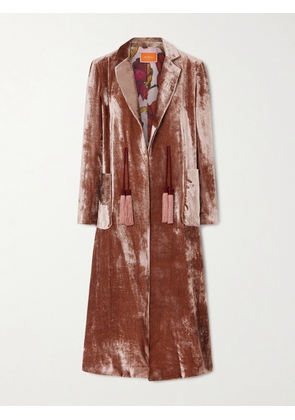 La DoubleJ - Tasseled Velvet Coat - Pink - x small,small,medium,large,x large