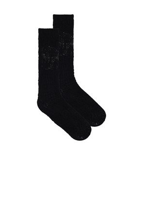 Wolford Structured Lace Knee-highs in Black. Size S. Also in M.