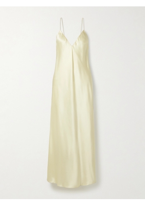 KHAITE - Taja Satin Maxi Dress - Yellow - x small,small,medium,large,x large