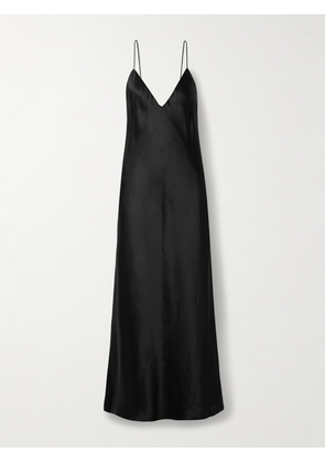 KHAITE - Taja Satin Maxi Dress - Black - x small,small,medium,large,x large