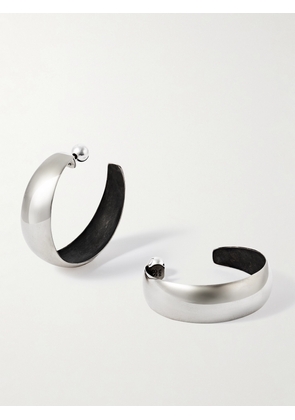 Sophie Buhai - Moon Silver Hoop Earrings - One size