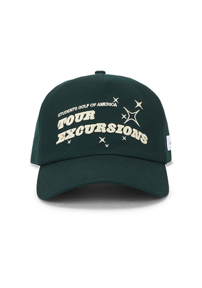 Students Golf Tour Excursions Snap Back Hat in Green.