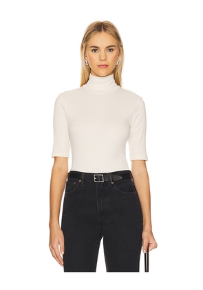 Vince Elbow Sleeve Turtleneck in White. Size L. Also in M, S.