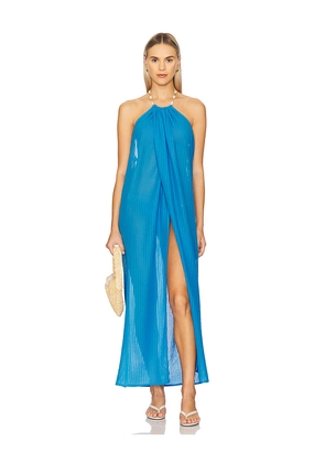 Vix Swimwear Cloe Long Cover Up Dress in Blue. Size L. Also in M.