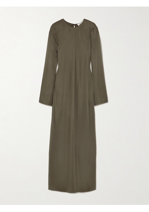 RÓHE - Silk-twill Maxi Dress - Brown - FR 34,FR 36,FR 38,FR 40,FR 42