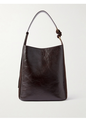 Anya Hindmarch - Ringo Suede-trimmed Textured-leather Tote - Brown - One size