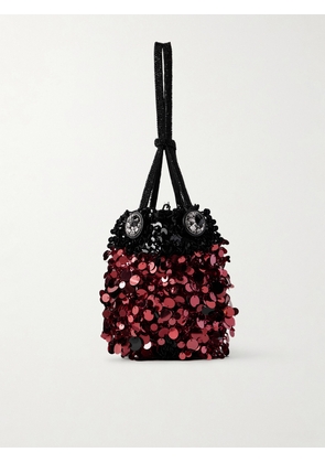 Anya Hindmarch - Ladybird Sequined Satin Mini Bag - Red - One size