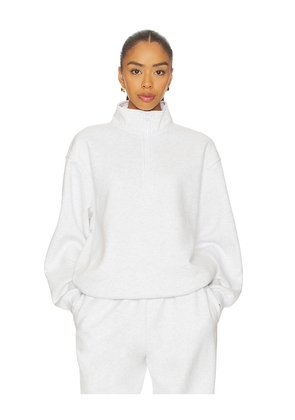 WellBeing + BeingWell Remy Half Zip in Light Grey. Size L. Also in M, S, XL, XS, XXS.