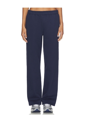 WellBeing + BeingWell Wilde Straight Leg Sweatpant in Navy. Size L. Also in M, S, XL, XS, XXS.