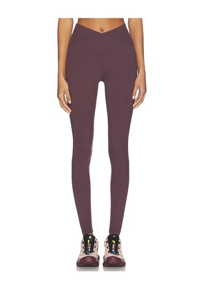 WellBeing + BeingWell Flowwell Callista Crossover Legging in Mauve. Size L. Also in M, S, XL, XS, XXS.