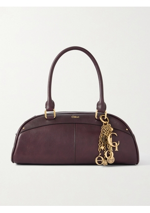 Chloé - Bowling Leather Shoulder Bag - Burgundy - One size
