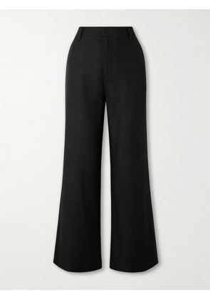 The Elder Statesman - Cashmere And Wool-blend Twill Wide-leg Pants - Black - US0,US2,US4,US6,US8,US10,US12