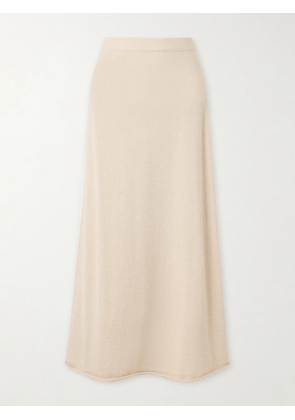 The Elder Statesman - Cashmere Maxi Skirt - Off-white - x small,small,medium,large