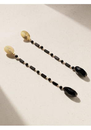 Juju Vera - Nani Gold-tone Onyx Earrings - Black - One size