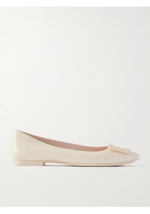 Roger Vivier - Gommettine Patent-leather Ballet Flats - Cream - IT36,IT36.5,IT37,IT37.5,IT38,IT38.5,IT39,IT39.5,IT40,IT40.5,IT41,IT41.5,IT42