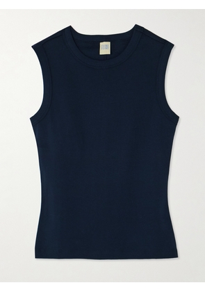 FLORE FLORE - Esmé Ribbed Organic Cotton-jersey Tank - Blue - x small,small,medium,large,x large