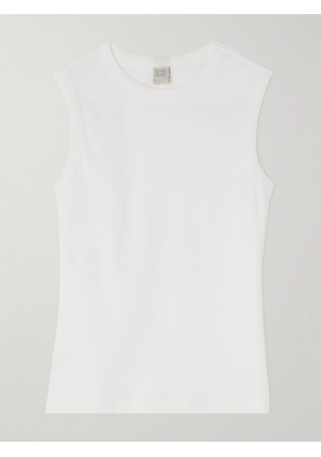FLORE FLORE - Esmé Ribbed Organic Cotton-jersey Tank - White - x small,small,medium,large,x large