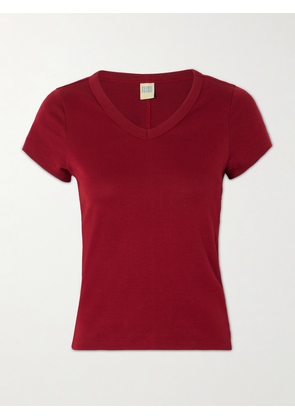 FLORE FLORE - Jill Baby Organic Cotton-jersey T-shirrt - Burgundy - x small,small,medium,large,x large