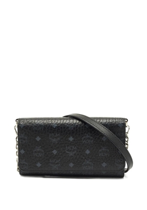 MCM Pre-Owned Visetos coated canvas trifold wallet - Black